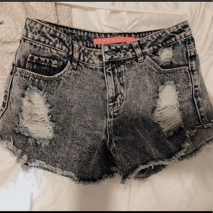 Acid Wash Jean Shorts